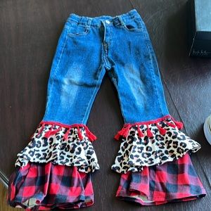 Boutique made size 5T jeans - great details.